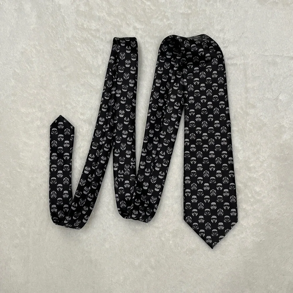 Star Wars Men’s Tie Stormtrooper Disney Black and White OS - Picture 4 of 5